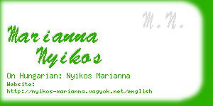 marianna nyikos business card